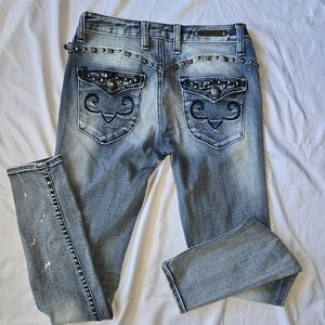 Express Denim Rerock Studded Women's Jeans  Y2k Size 4